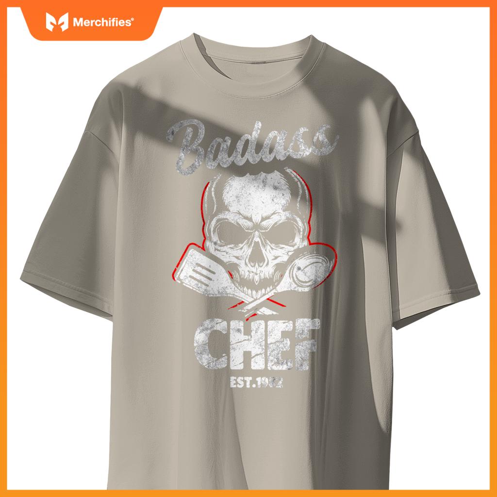 Badass Chef Est. 1982 Funny Cook T-Shirt