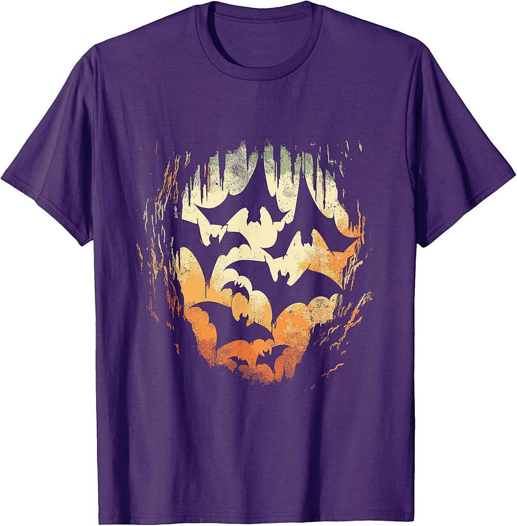Bat Cave Lover - Awesome Graphic Flying Bats Halloween T-Shirt