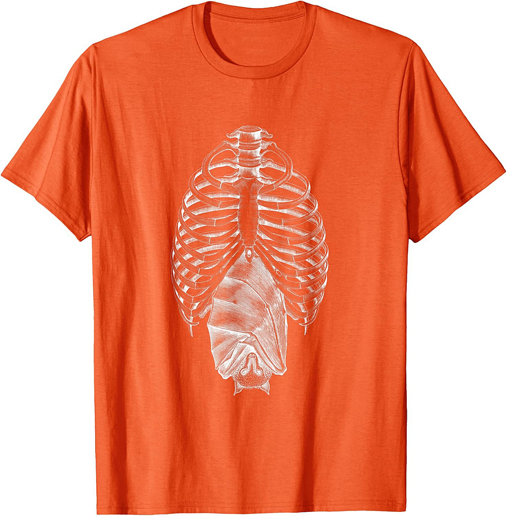 Bat Rip Cage Halloween T-Shirt