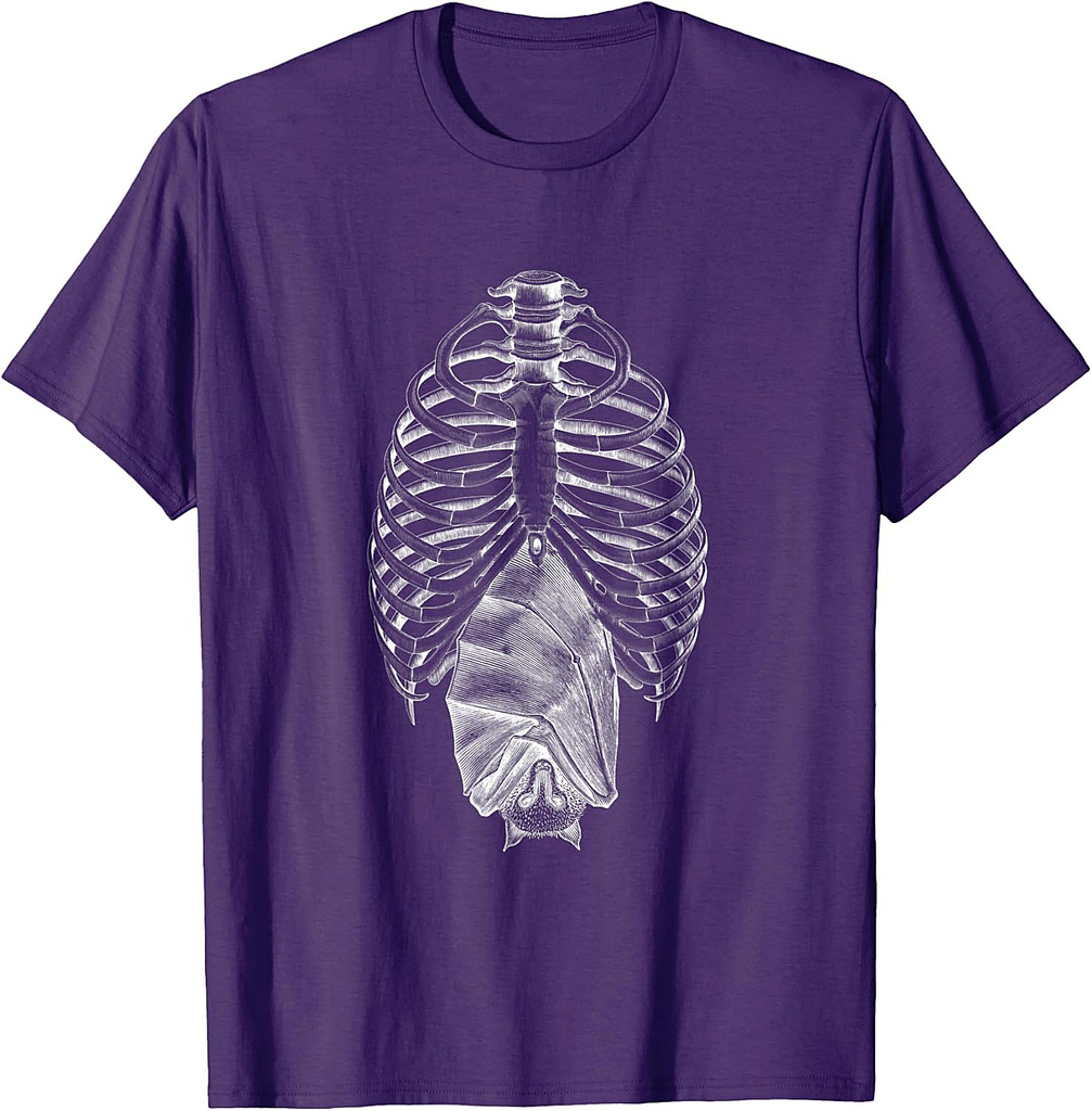 Bat Rip Cage Halloween T-Shirt