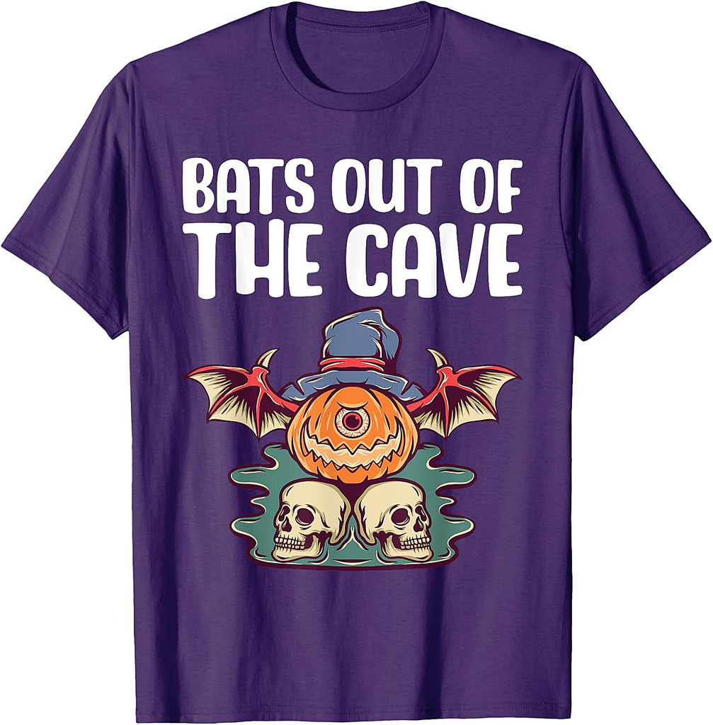 Bats Out of the Cave Halloween Design T-Shirt