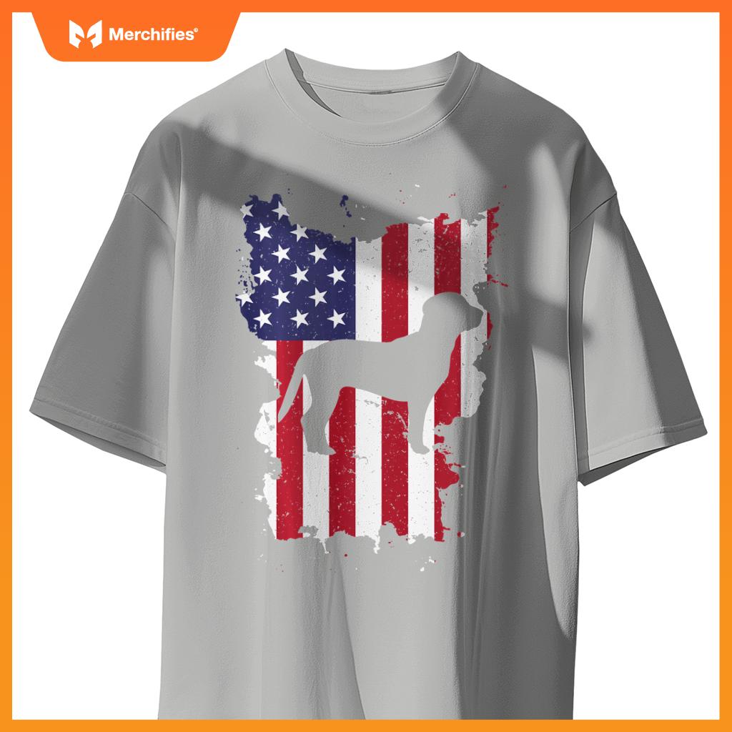 Beagle 4th Of July Patriotic USA Flag T-Shirt