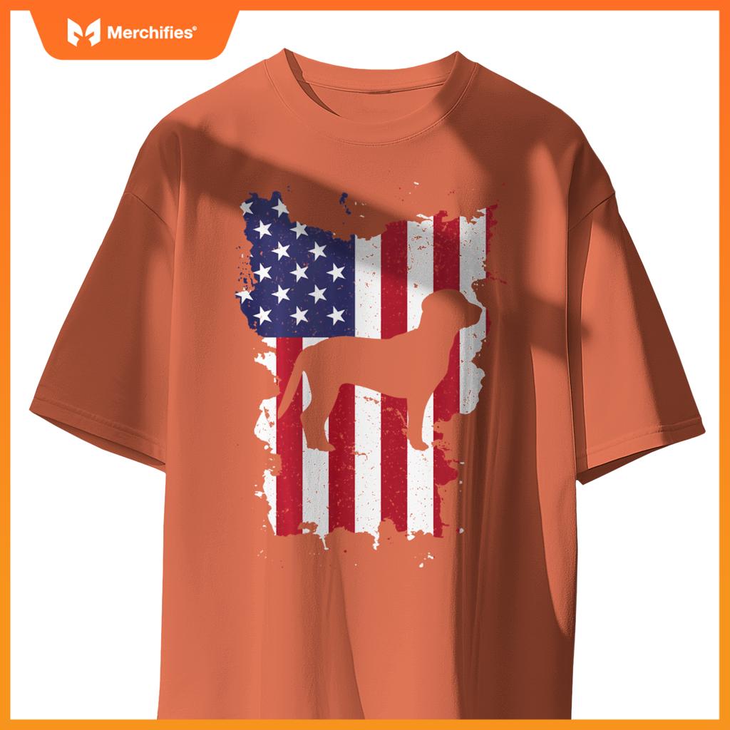 Beagle 4th Of July Patriotic USA Flag T-Shirt