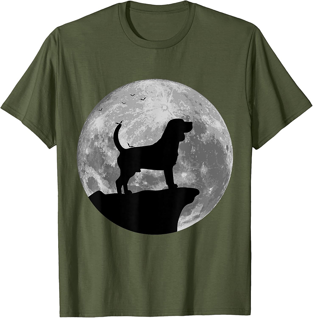 Beagle Silhouette In The Moon Halloween Costume T-Shirt