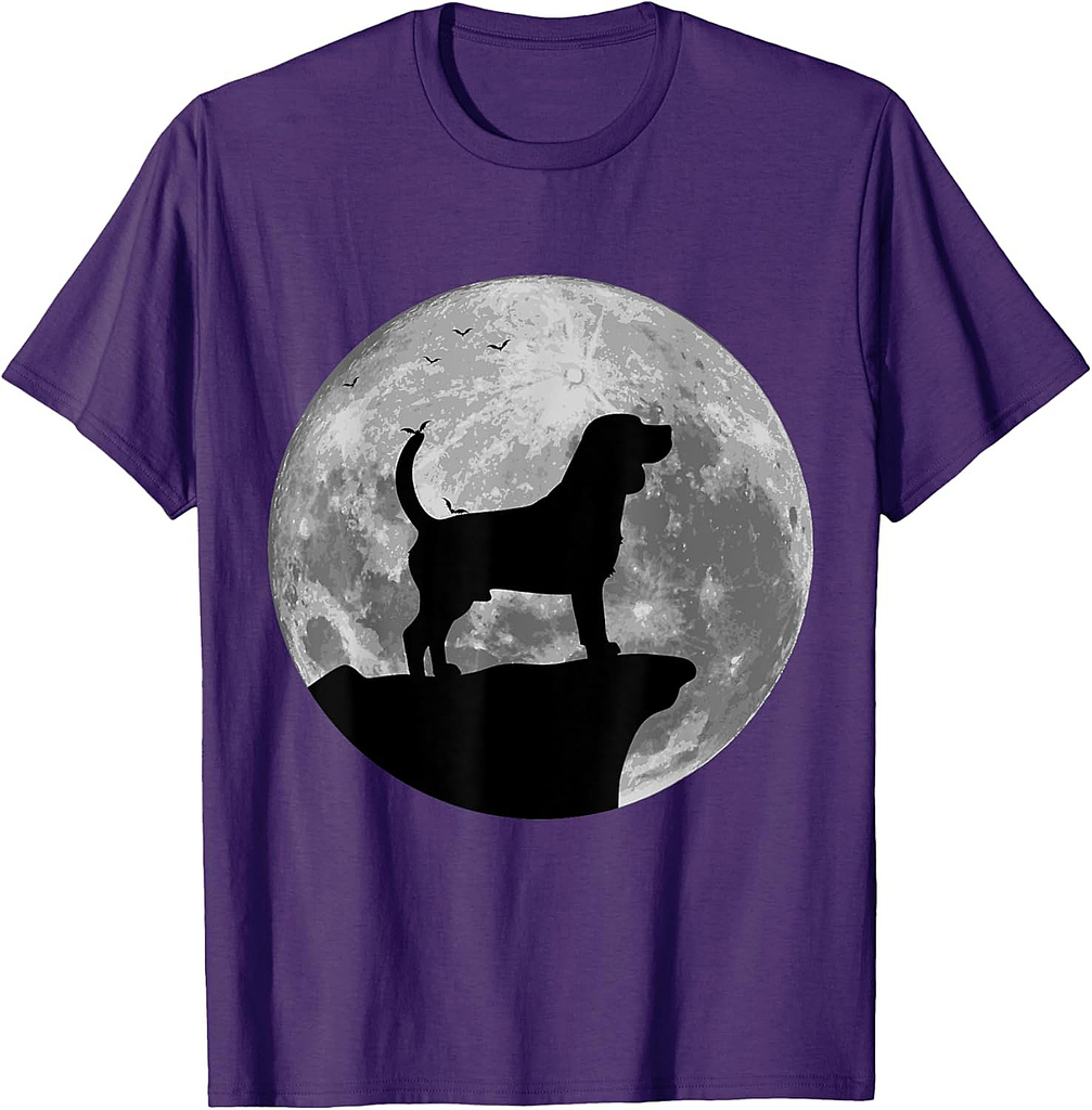 Beagle Silhouette In The Moon Halloween Costume T-Shirt