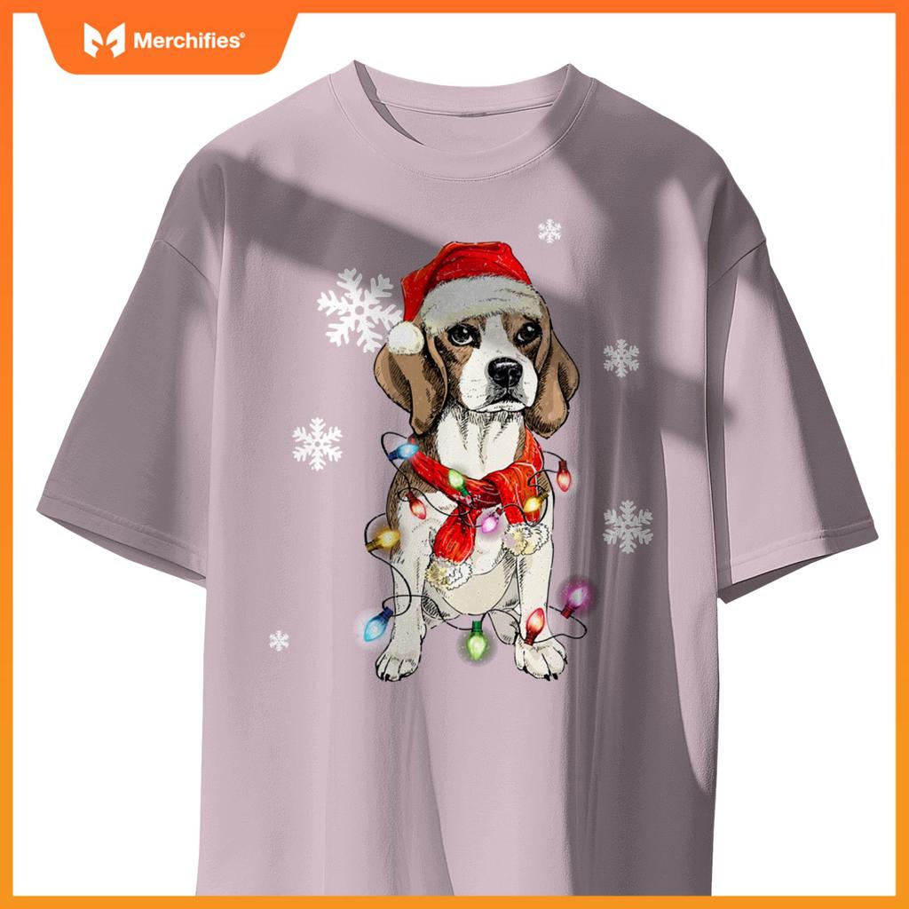 Beagle dog Christmas Light Pajama Dog Xmas T-Shirt