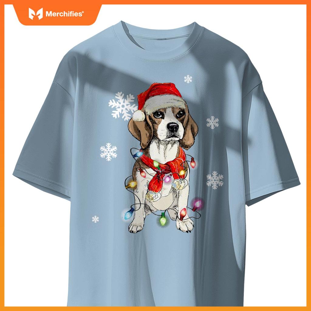 Beagle dog Christmas Light Pajama Dog Xmas T-Shirt