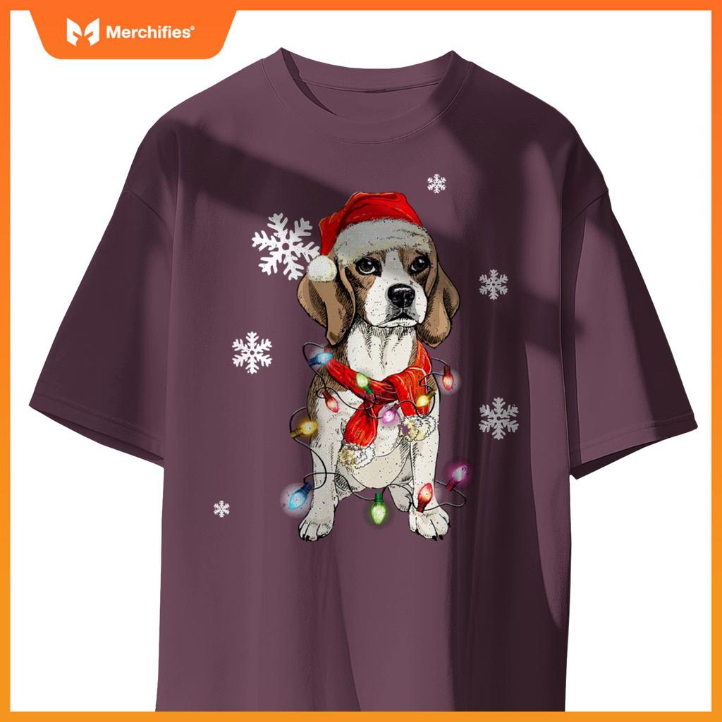Beagle dog Christmas Light Pajama Dog Xmas T-Shirt