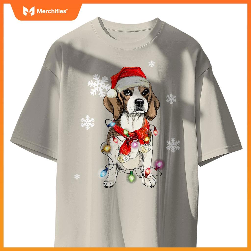 Beagle dog Christmas Light Pajama Dog Xmas T-Shirt