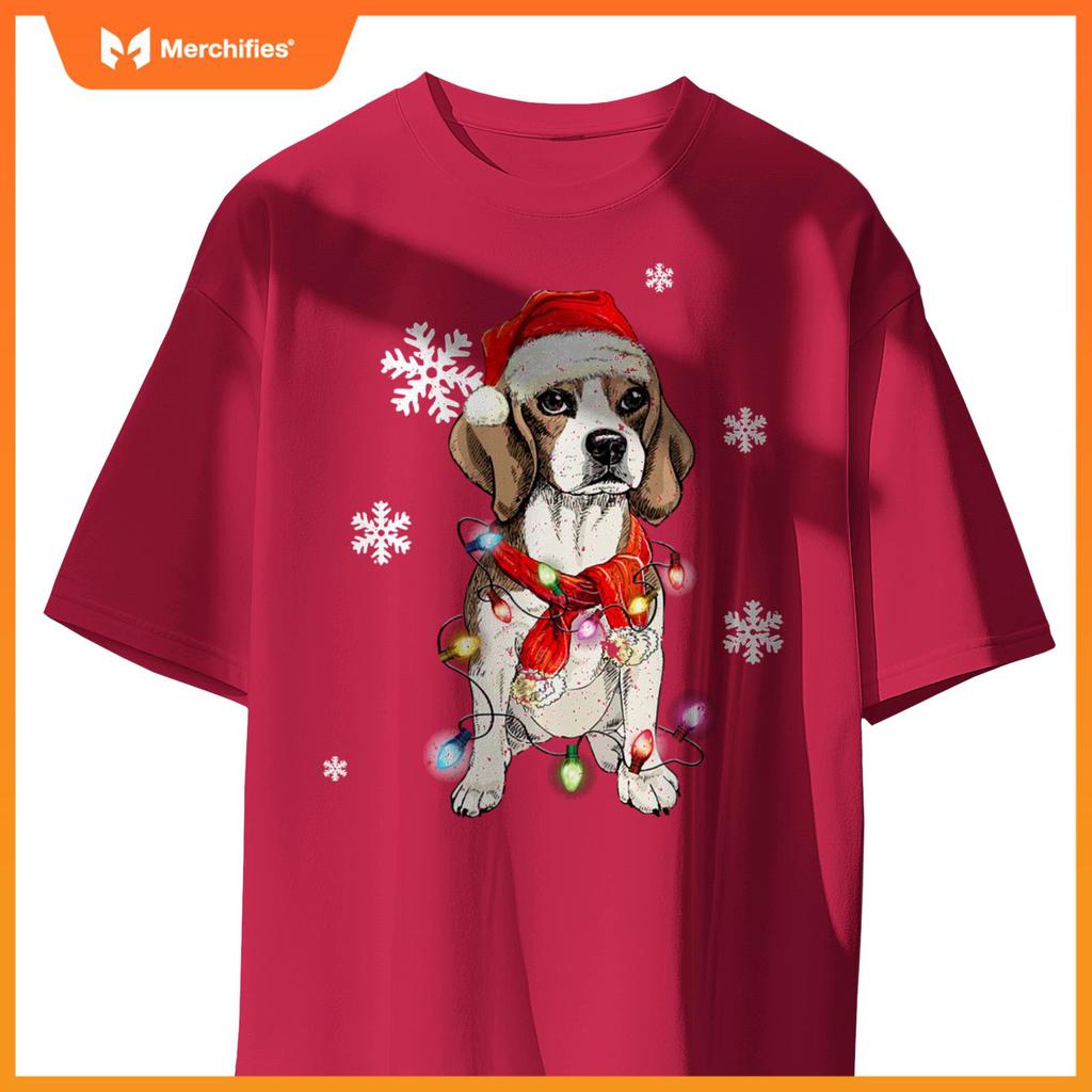 Beagle dog Christmas Light Pajama Dog Xmas T-Shirt