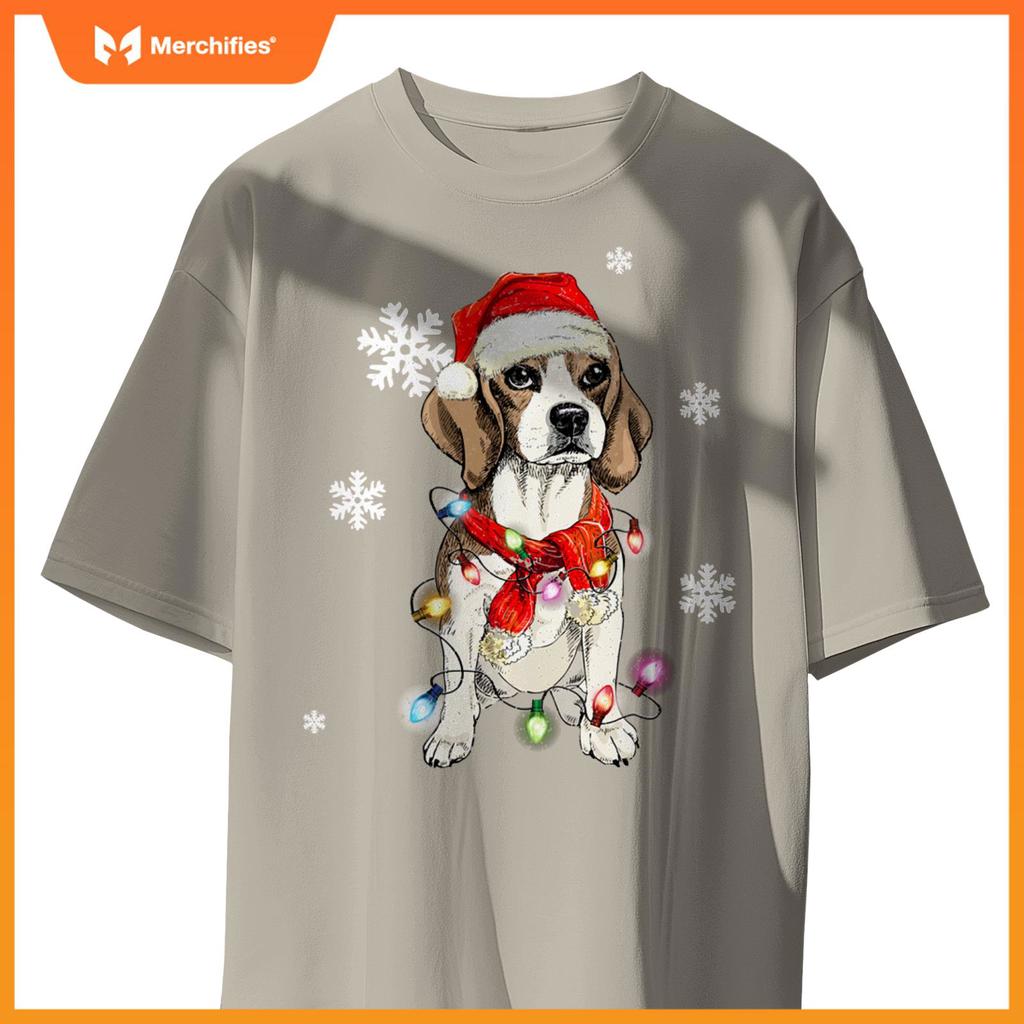 Beagle dog Christmas Light Pajama Dog Xmas T-Shirt