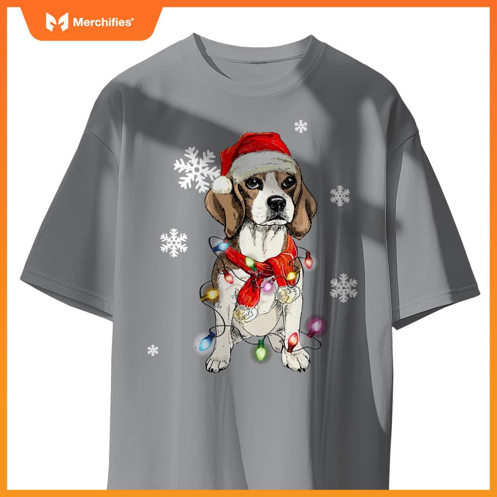 Beagle dog Christmas Light Pajama Dog Xmas T-Shirt