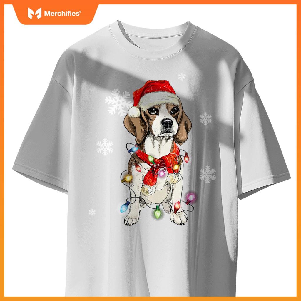 Beagle dog Christmas Light Pajama Dog Xmas T-Shirt