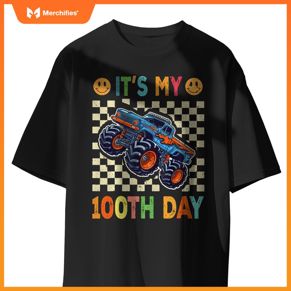 It's My 100th Day Happy 100 Days Of School Monster Truck T-Shirt