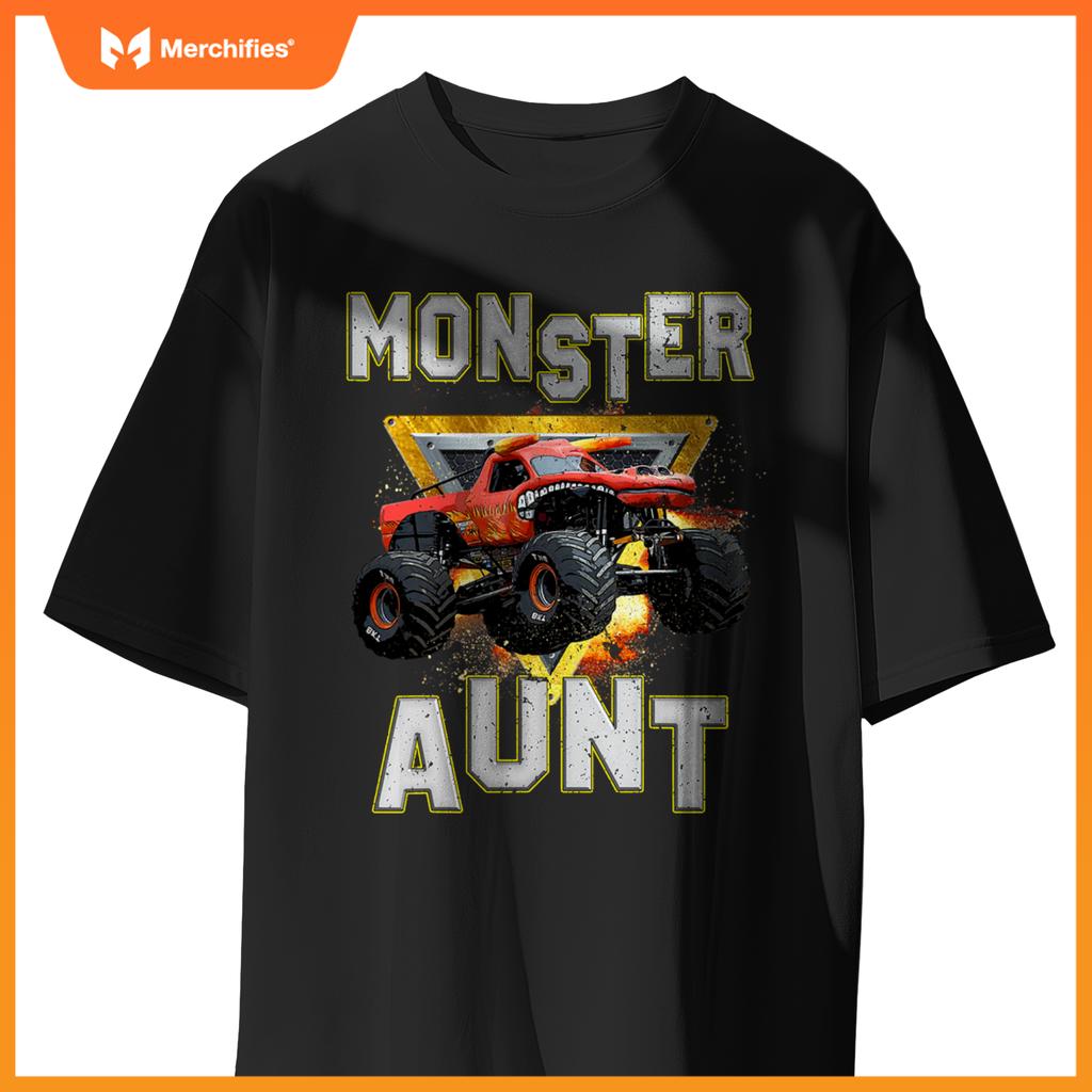 Monster Truck Aunt Monster Truck Are My Jam Truck Lovers T-Shirt