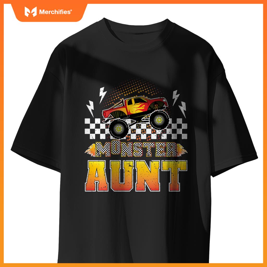 Monster Aunt Proud Monster Truck Aunt Monster Truck Auntie T-Shirt