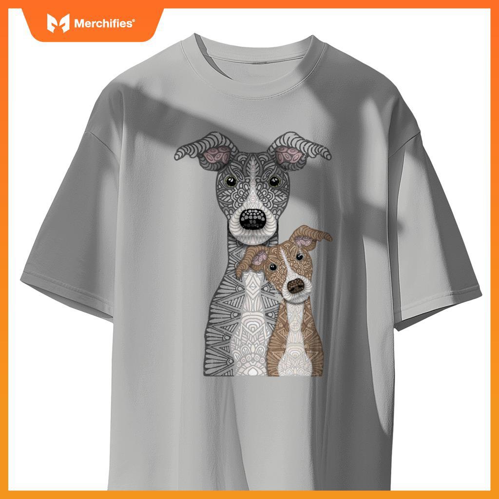 Blue and Fawn two Italian Greyhound dogs T-Shirt