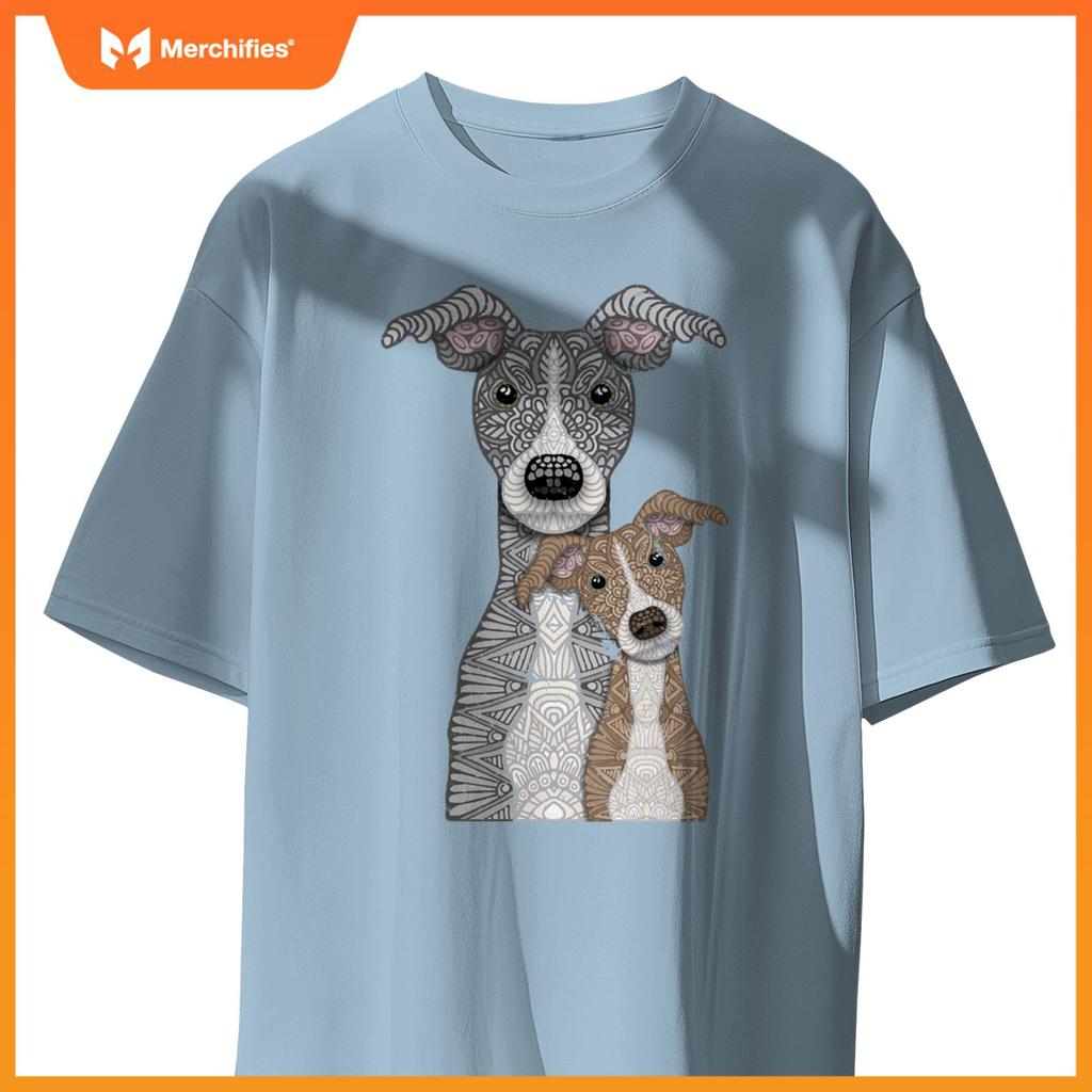 Blue and Fawn two Italian Greyhound dogs T-Shirt