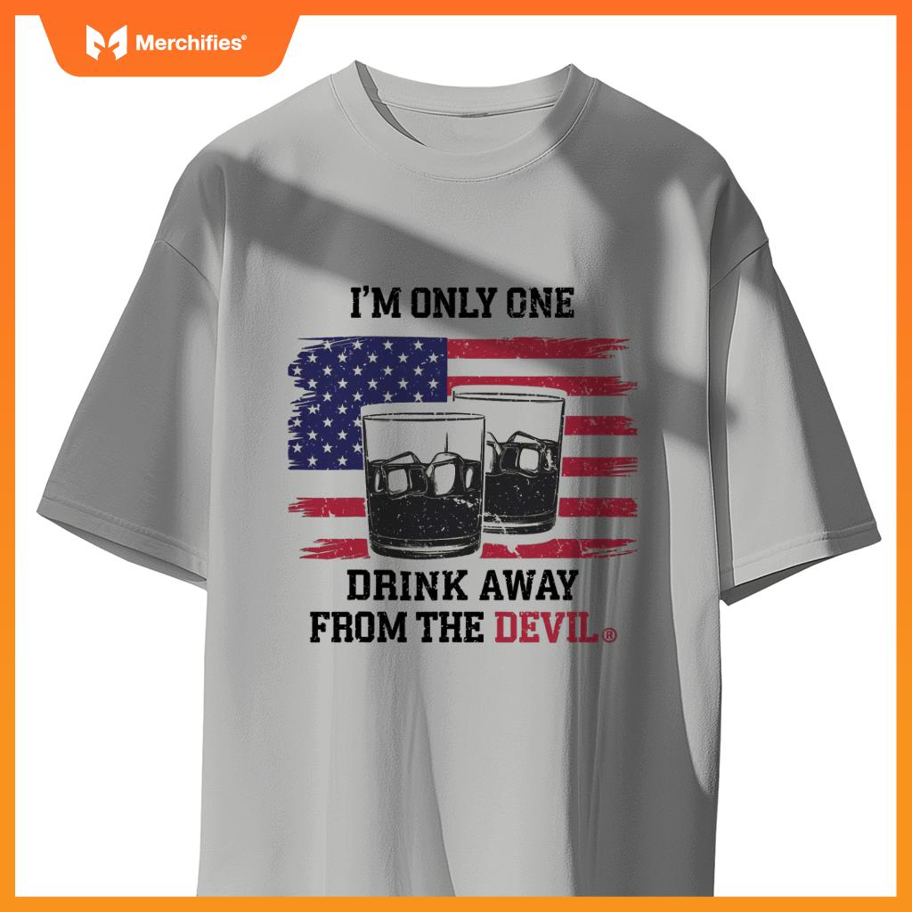 Bold American Whiskey Lover Humor Patriotic Style T-Shirt