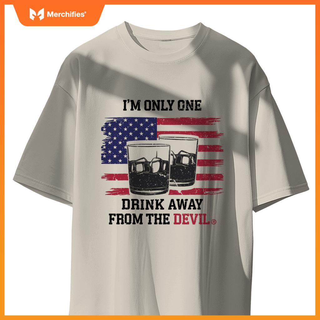 Bold American Whiskey Lover Humor Patriotic Style T-Shirt
