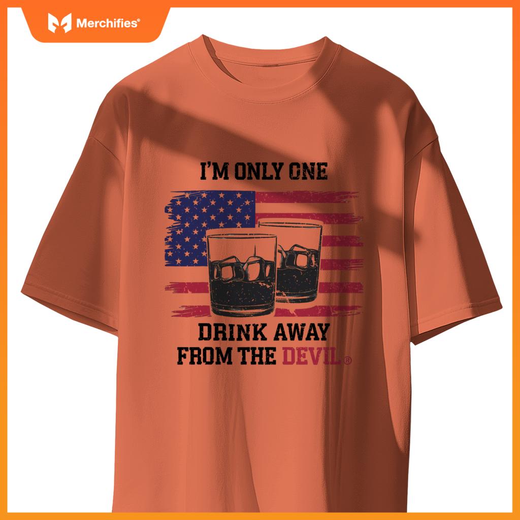 Bold American Whiskey Lover Humor Patriotic Style T-Shirt