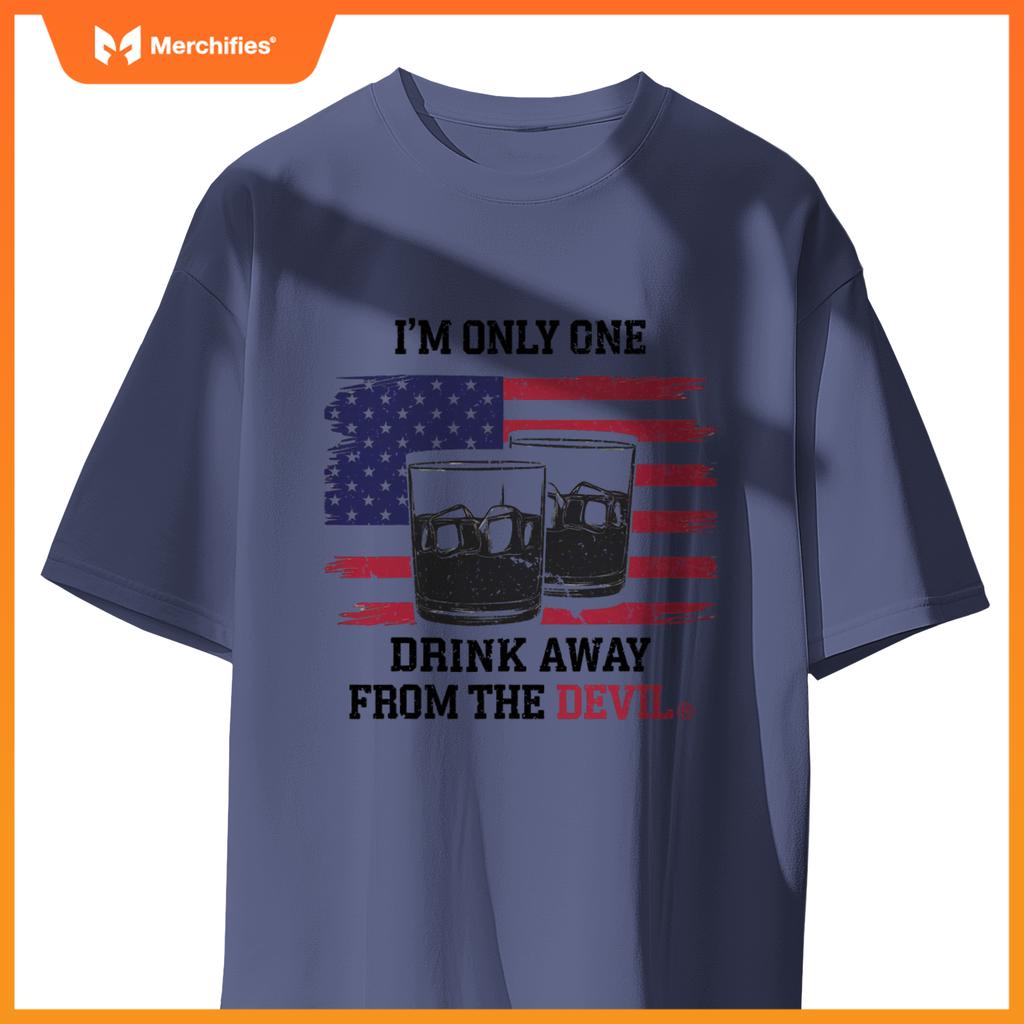 Bold American Whiskey Lover Humor Patriotic Style T-Shirt