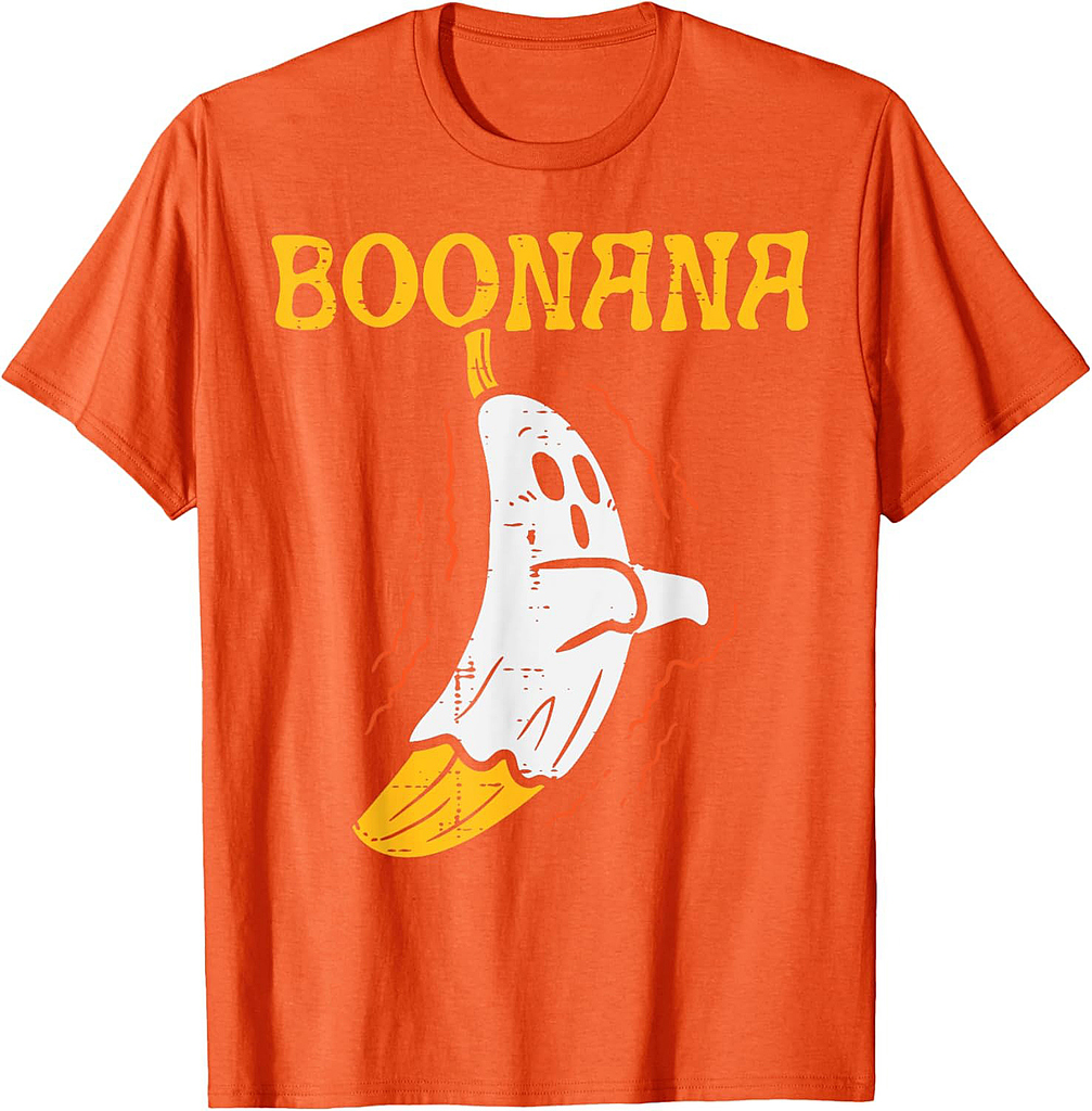 Boonana Cute Ghost Banana Halloween Costume Men Women Kids T-Shirt