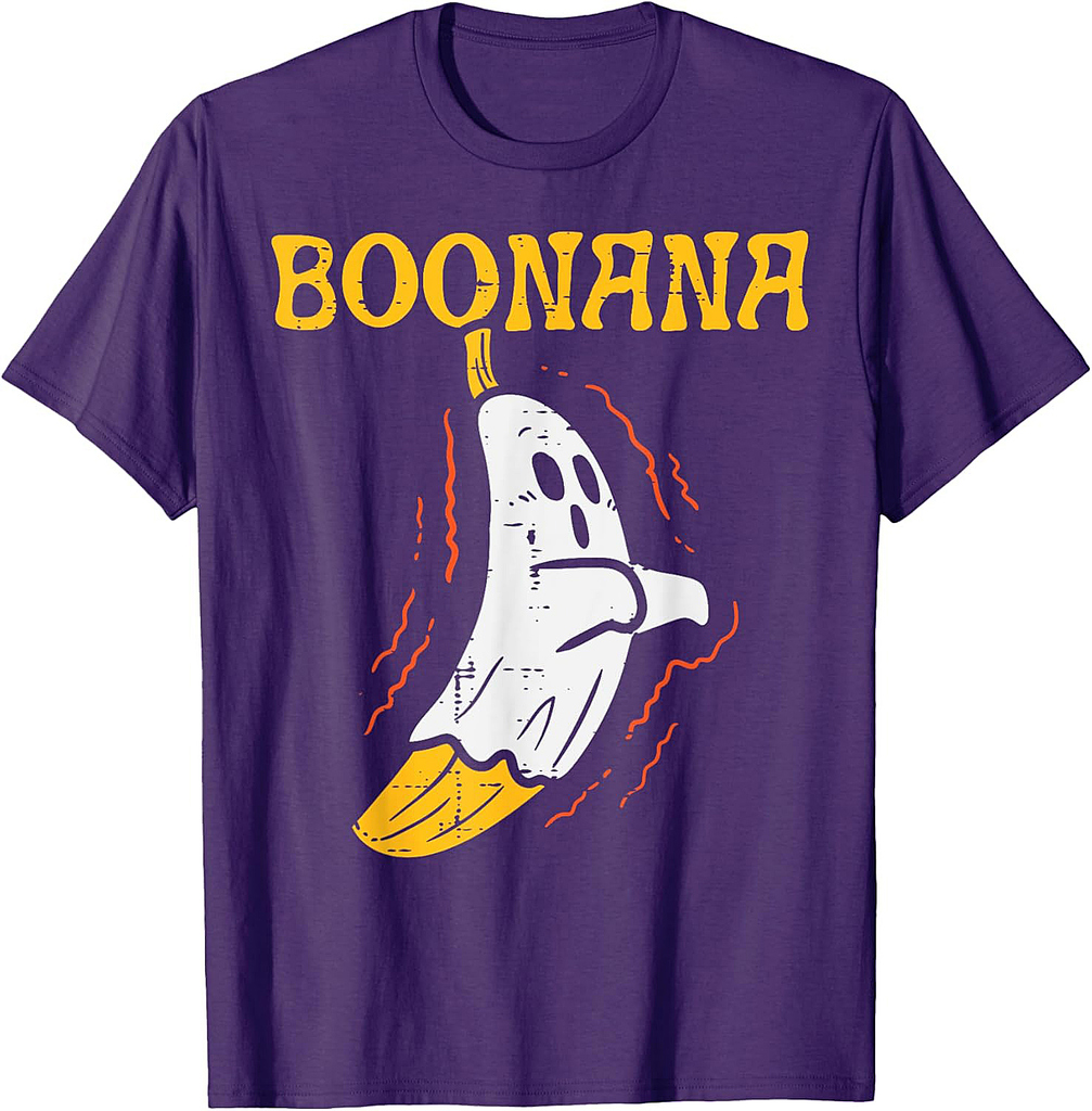Boonana Cute Ghost Banana Halloween Costume Men Women Kids T-Shirt