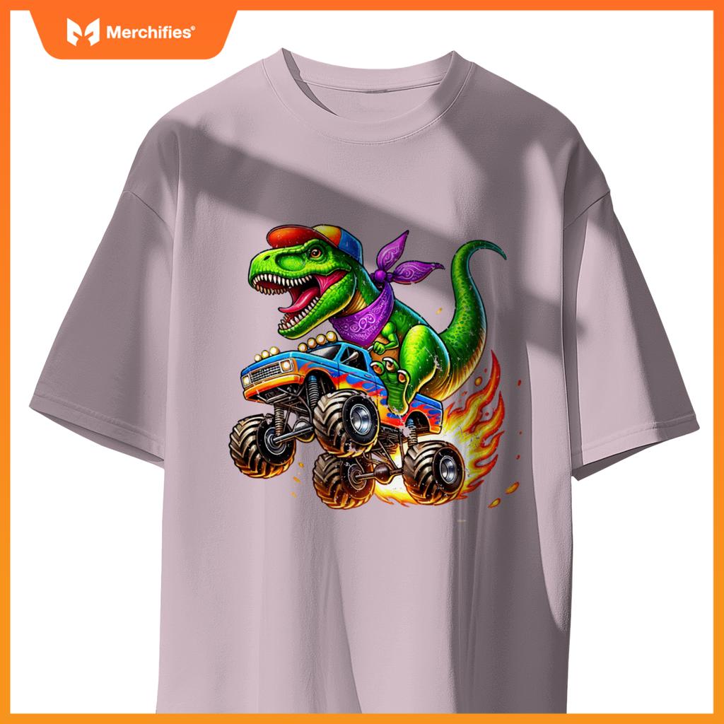 Boys Dinosaur for Men or Kids Monster Truck Toddler T-Shirt