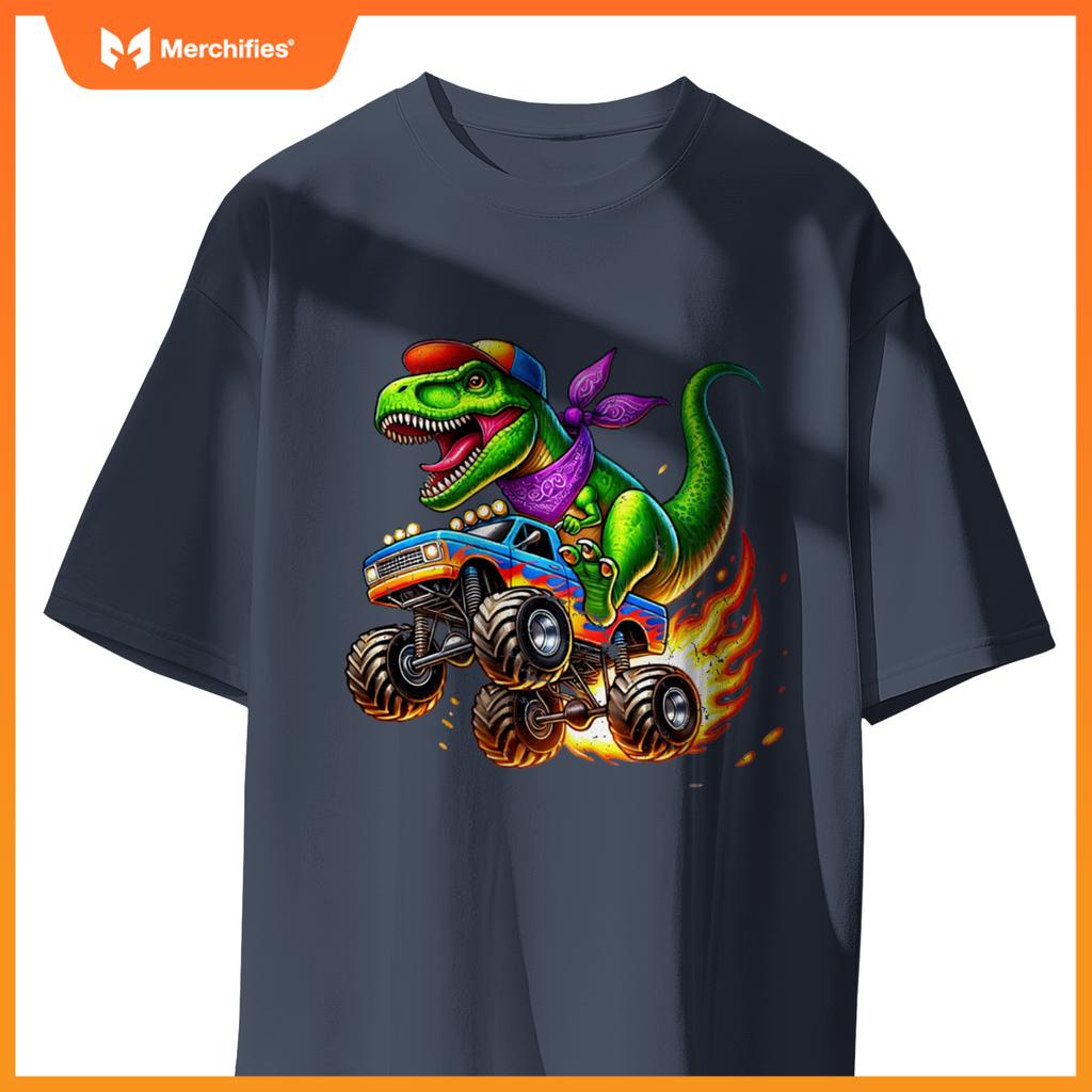 Boys Dinosaur for Men or Kids Monster Truck Toddler T-Shirt