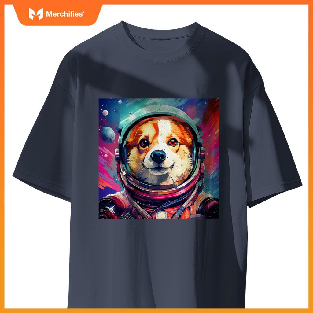 Corgi Funny T-Shirt, Dog, Astronaut, Cute, Men's, Children, Funny, Clothes, Goods, Gift, Dog Lover 
