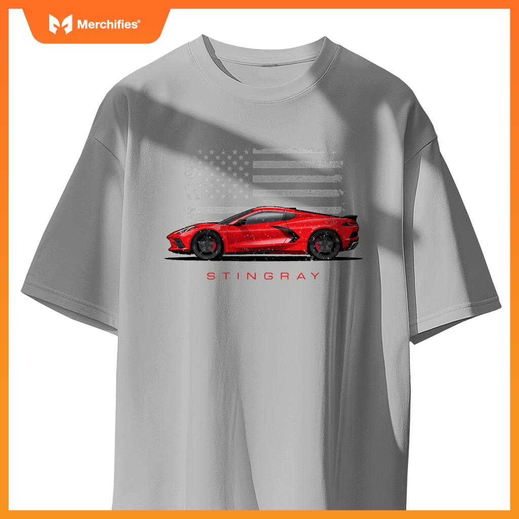C8 Z06 ZR1 Vette StingRay American Flag Red C8R Sports car T-Shirt