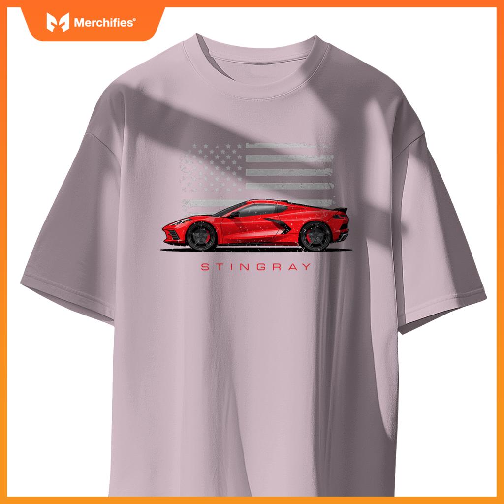 C8 Z06 ZR1 Vette StingRay American Flag Red C8R Sports car T-Shirt