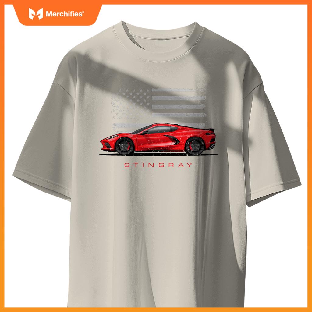 C8 Z06 ZR1 Vette StingRay American Flag Red C8R Sports car T-Shirt