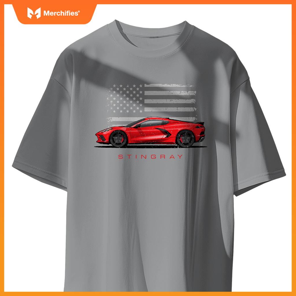 C8 Z06 ZR1 Vette StingRay American Flag Red C8R Sports car T-Shirt