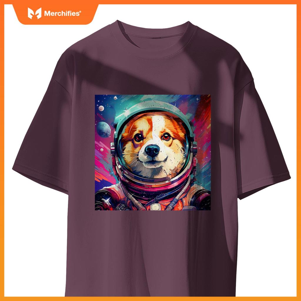 Corgi Funny T-Shirt, Dog, Astronaut, Cute, Men's, Children, Funny, Clothes, Goods, Gift, Dog Lover 