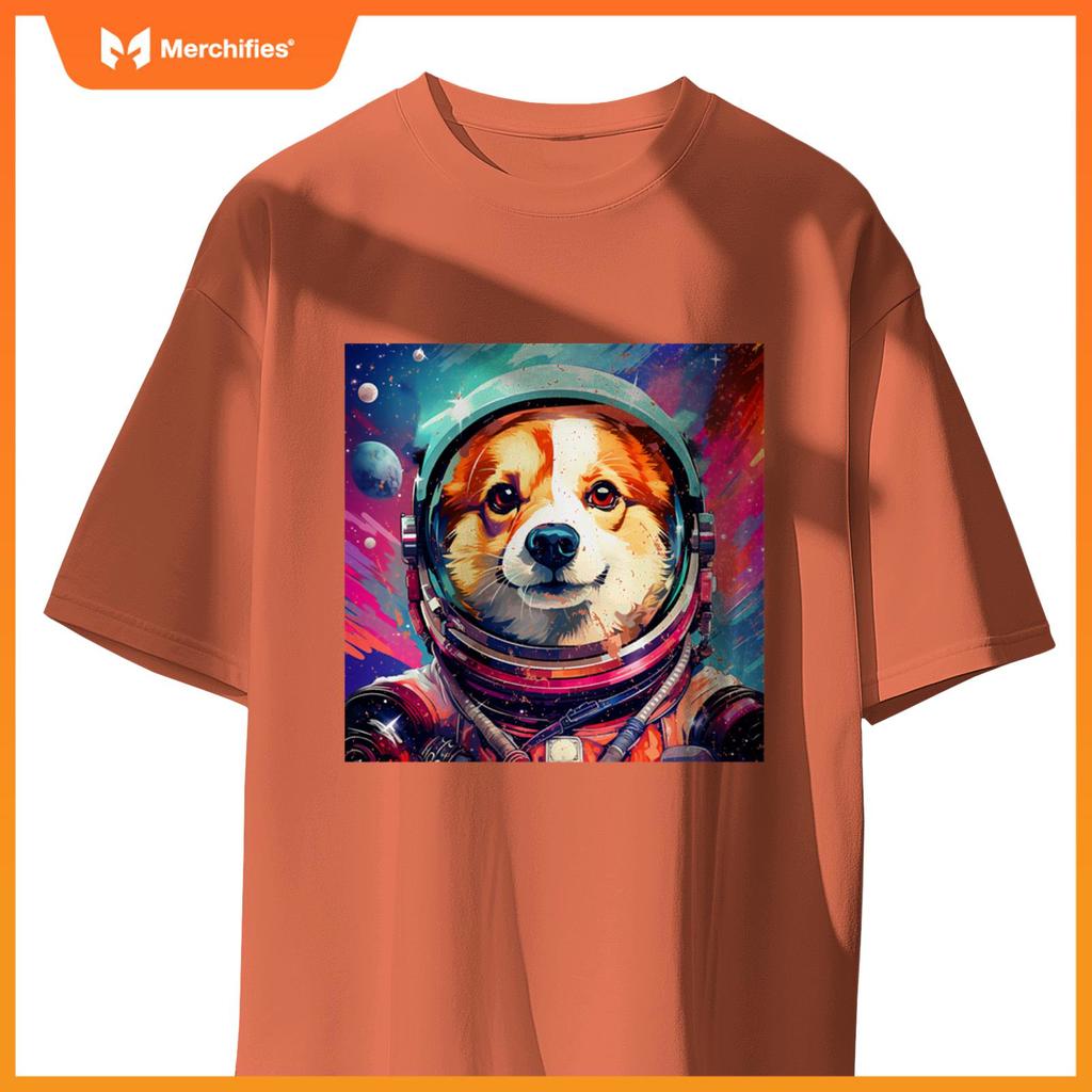 Corgi Funny T-Shirt, Dog, Astronaut, Cute, Men's, Children, Funny, Clothes, Goods, Gift, Dog Lover 
