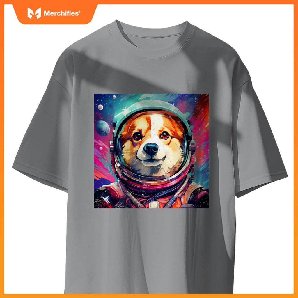 Corgi Funny T-Shirt, Dog, Astronaut, Cute, Men's, Children, Funny, Clothes, Goods, Gift, Dog Lover 