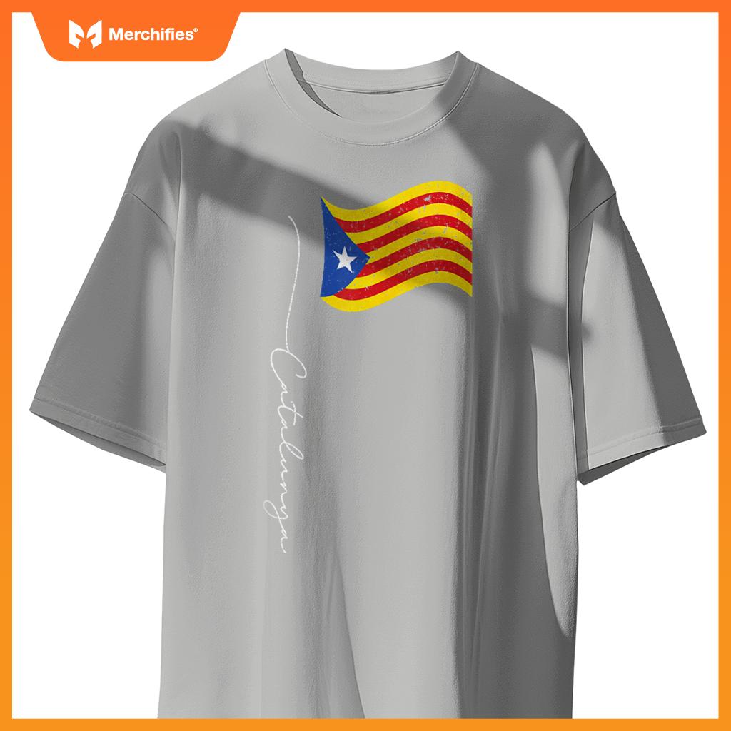 Catalunya Signature Flag Pole - Patriotic Catalonia Flag T-Shirt