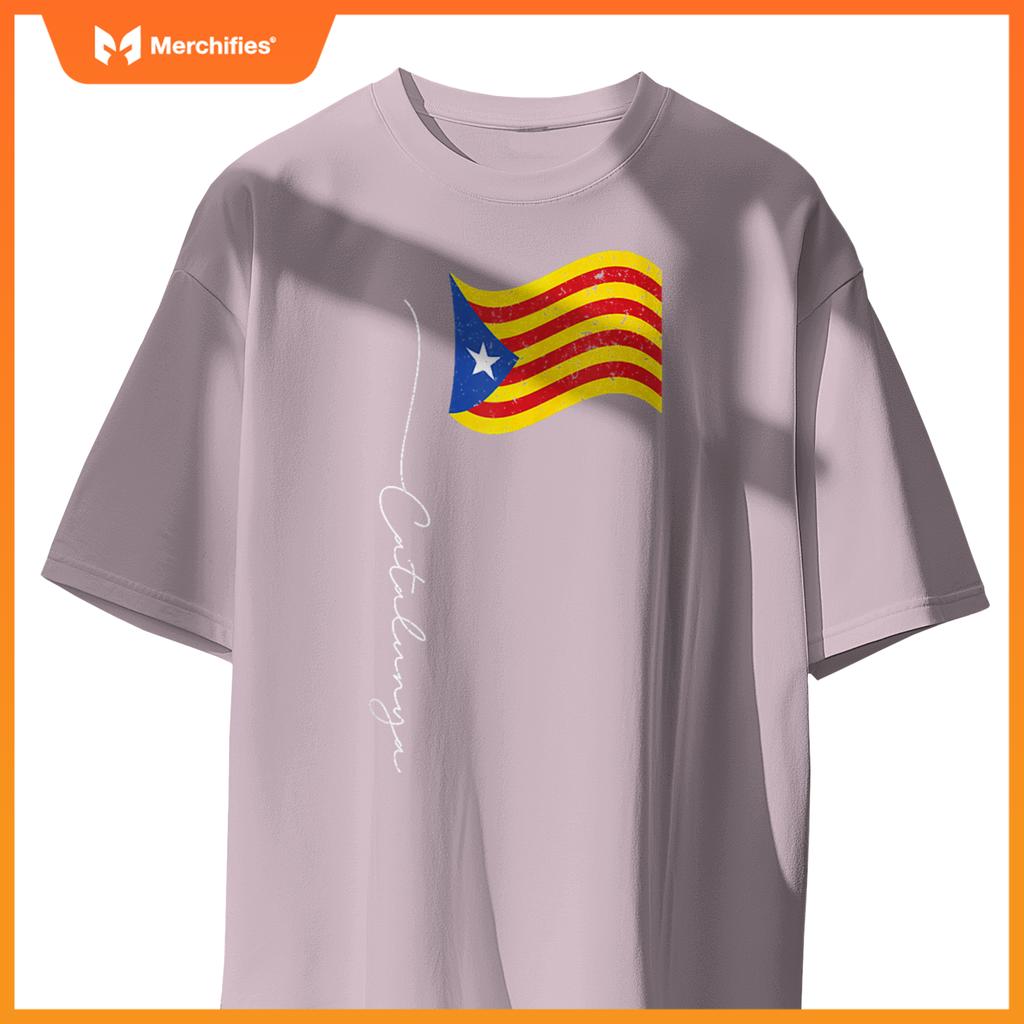 Catalunya Signature Flag Pole - Patriotic Catalonia Flag T-Shirt