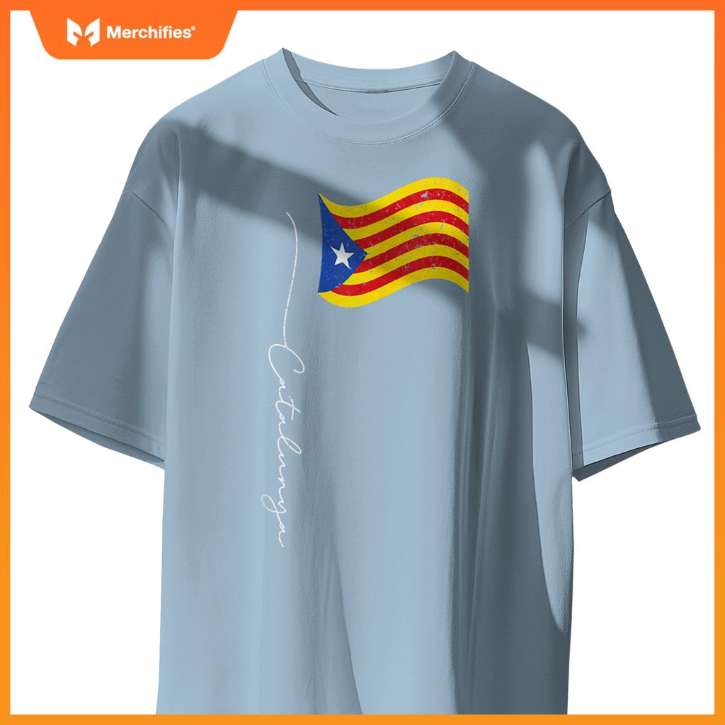 Catalunya Signature Flag Pole - Patriotic Catalonia Flag T-Shirt