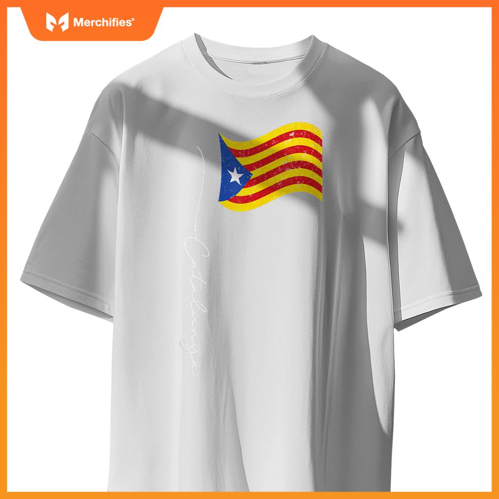 Catalunya Signature Flag Pole - Patriotic Catalonia Flag T-Shirt