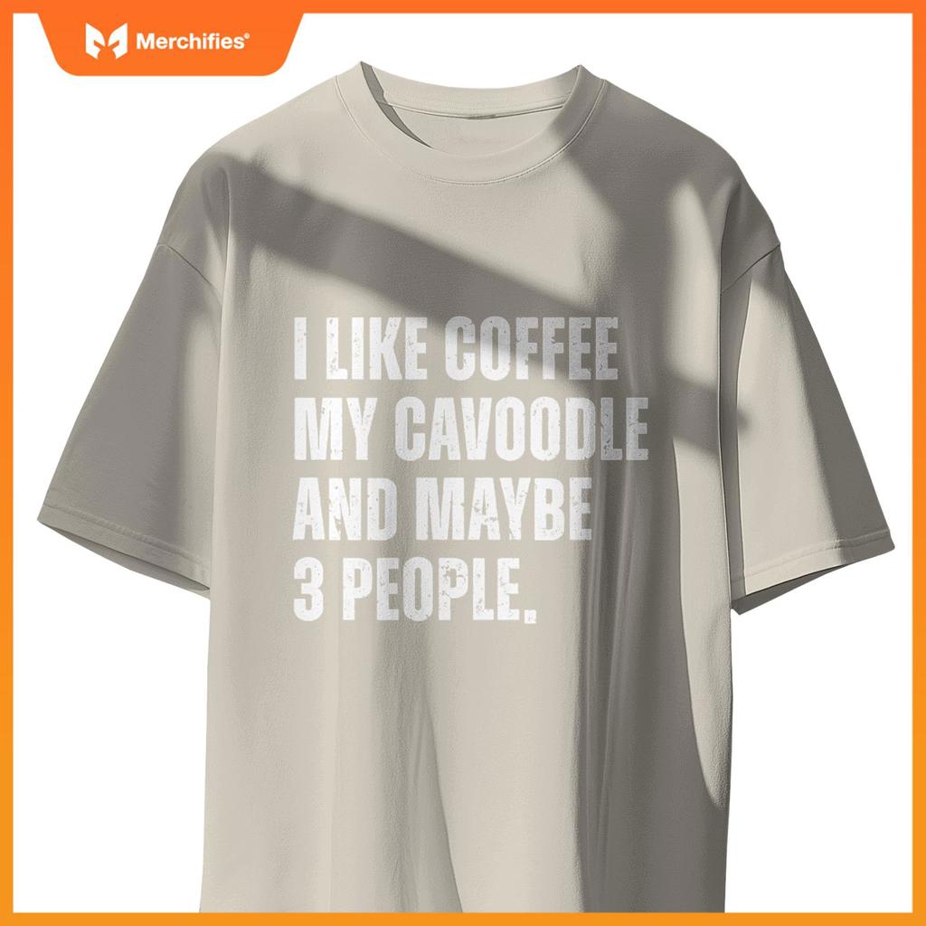 Cavoodle Dog Owner Coffee Lover Funny Cavapoo T-Shirt