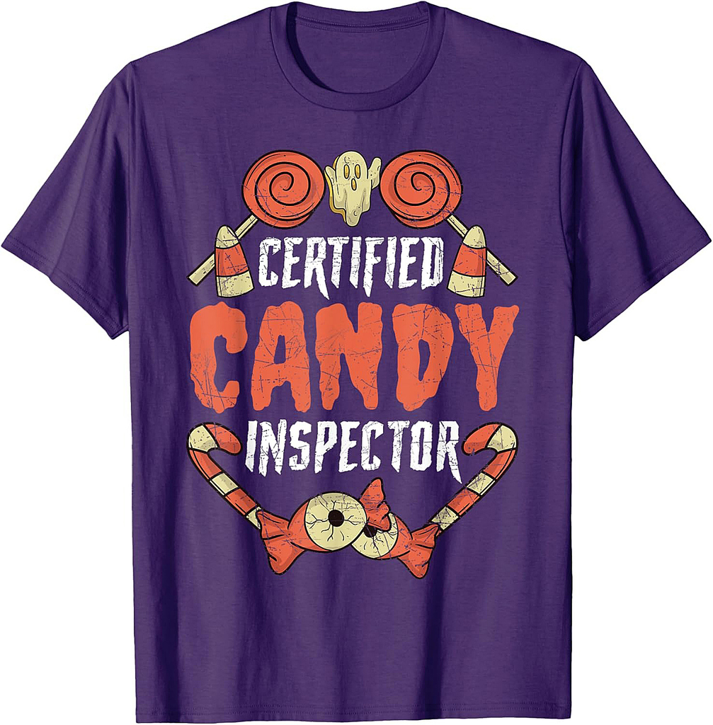 Certified Candy Inspector Halloween Classic Quote T-Shirt