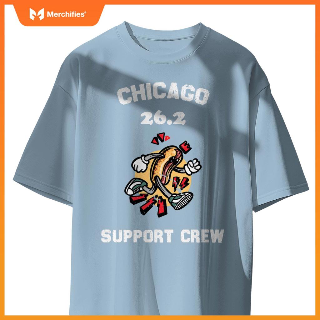 Chicago 2022 Marathon Support Crew for Hot Dogs Home Runs T-Shirt
