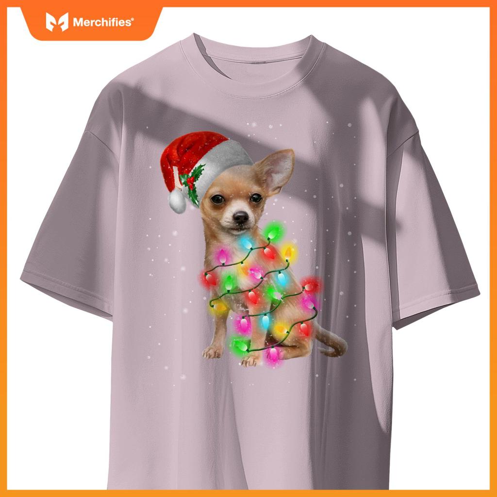 Chihuahua Dogs Tree Christmas Sweater Xmas Gifts Pet Dog T-Shirt