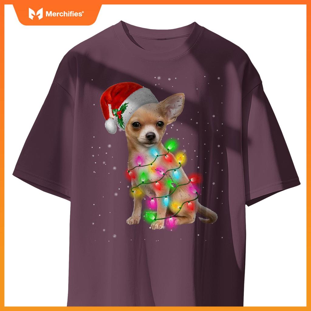 Chihuahua Dogs Tree Christmas Sweater Xmas Gifts Pet Dog T-Shirt