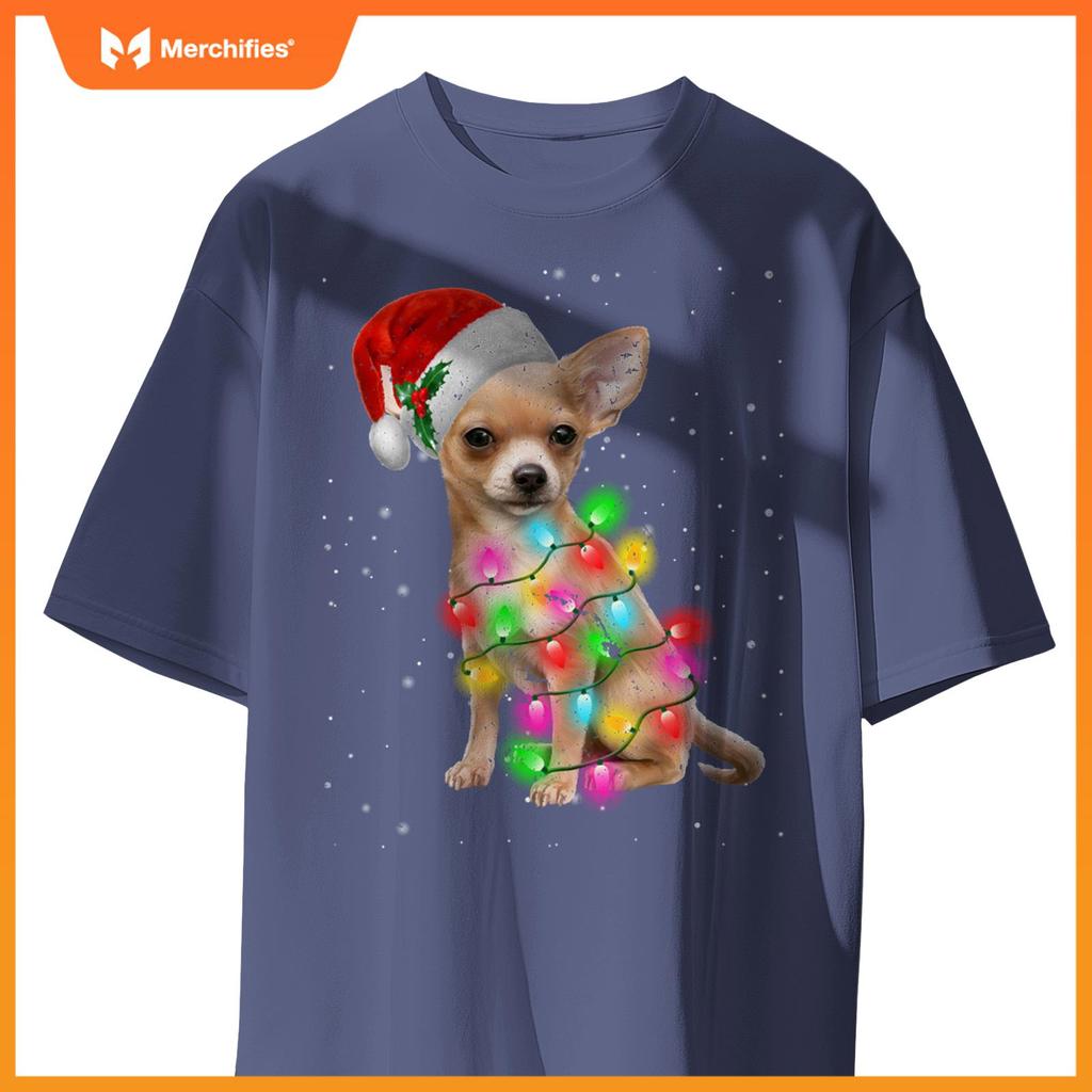 Chihuahua Dogs Tree Christmas Sweater Xmas Gifts Pet Dog T-Shirt