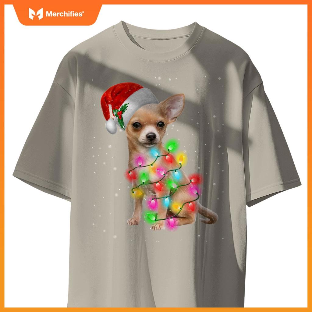 Chihuahua Dogs Tree Christmas Sweater Xmas Gifts Pet Dog T-Shirt