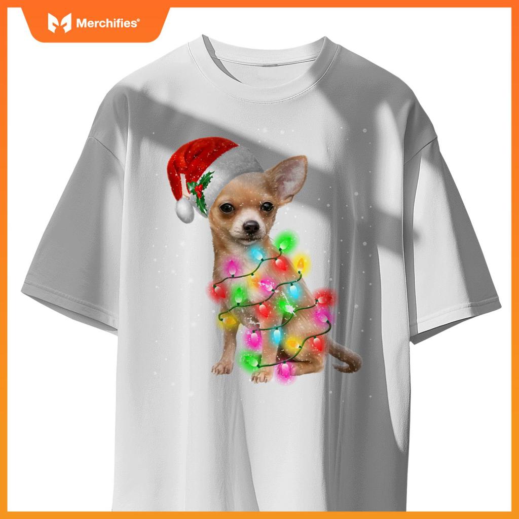 Chihuahua Dogs Tree Christmas Sweater Xmas Gifts Pet Dog T-Shirt